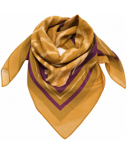 Foulard Graphique Safran & Aubergine