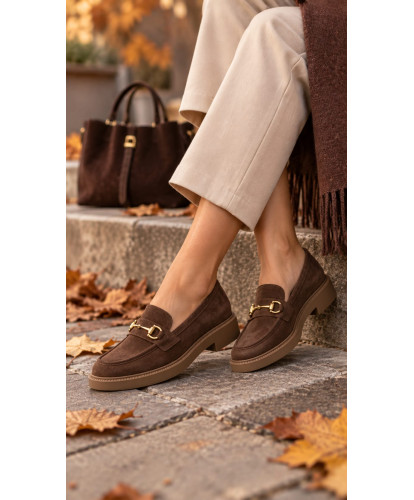Mocassins Bijoux Chocolat