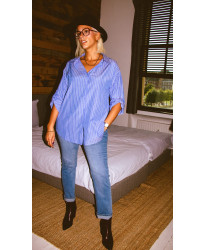 Chemise Signature Rayée Oversize - Cassandra