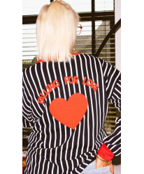 Pull Marinière Love Signature Bleu Marine - Elisa