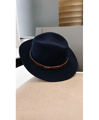 Chapeau Fedora Laine Bleu...