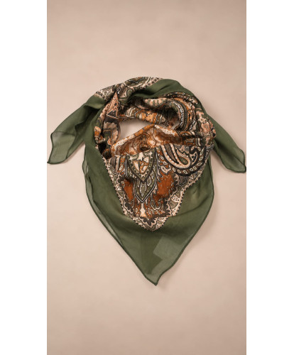 Foulard Paisley Kaki