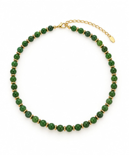 Collier Perles Vertes