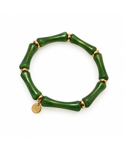 Bracelet Résine Bambou Vert