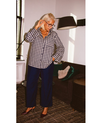 Chemise Oversize Vichy Bleu & Blanc- Alexandra