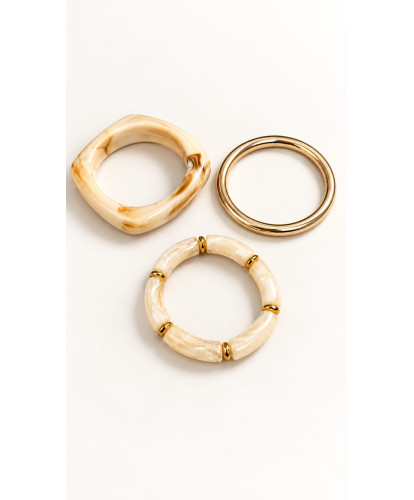 Trio De Bracelets Nacrés