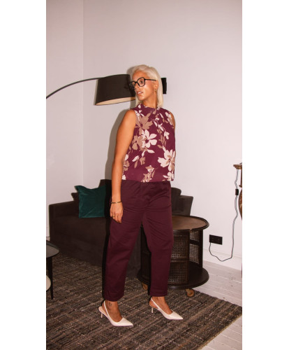 Pantalon Carotte Burgundy - Melody