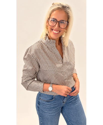 Chemise Vichy Col Volanté - Eleonore