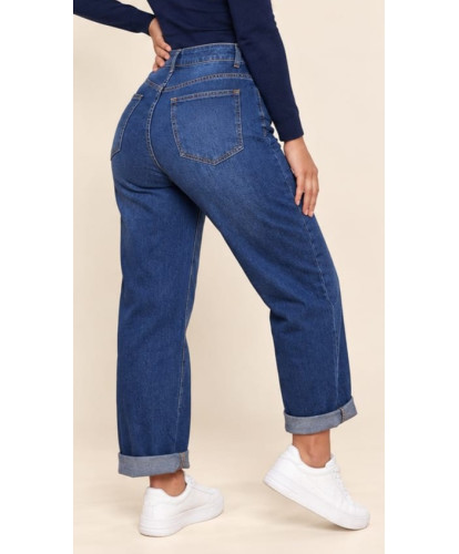 Jeans Wide Leg Casual Bleu Brut - Sophie