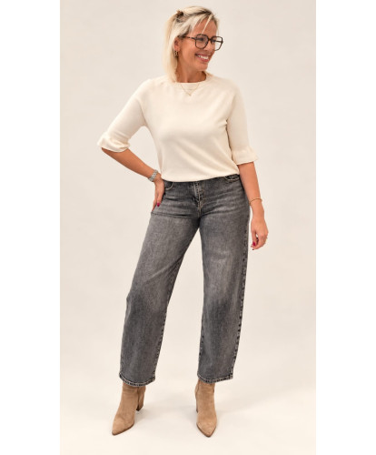 Pull Maille Festonnée Ecru...