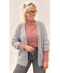 Gilet Fluffy Oversize Gris - Solene