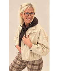 Cagoule Cape En Maille Chocolat