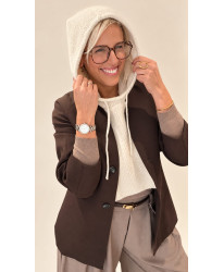 Cagoule Cape En Maille Écrue