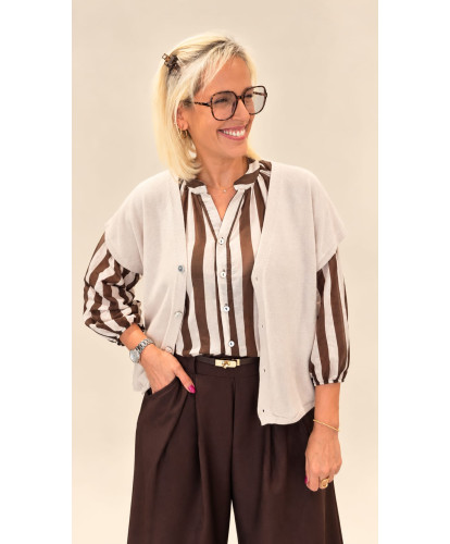 Gilet Sans Manches Beige - Serena