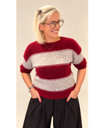 Pull Laine Retro Bordeaux - Emy