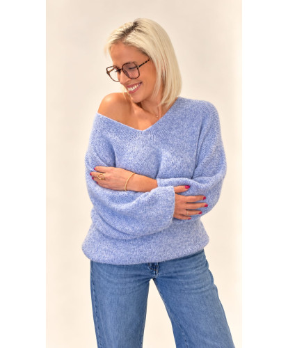 Pull Fluffy Bleu Ciel – Romy
