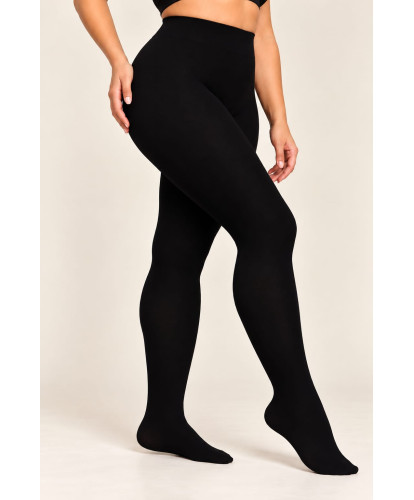 Bas Opaques Taille Haute Noir