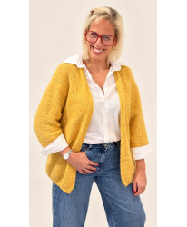 Gilet Fluffy Oversize Moutarde - Solene