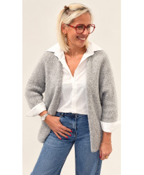 Gilet Fluffy Oversize Gris - Solene