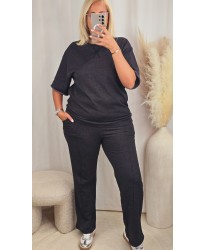Ensemble Jogging Gris Souris Imprimé - Elisa
