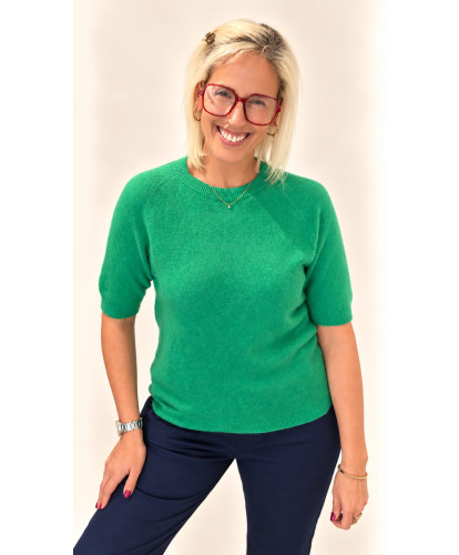 Pull Angora Vert Sapin - Amandine