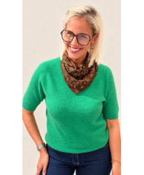 Pull Angora Vert Sapin - Amandine