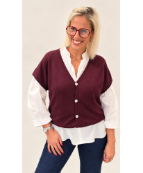 Gilet Sans Manches Prune - Serena