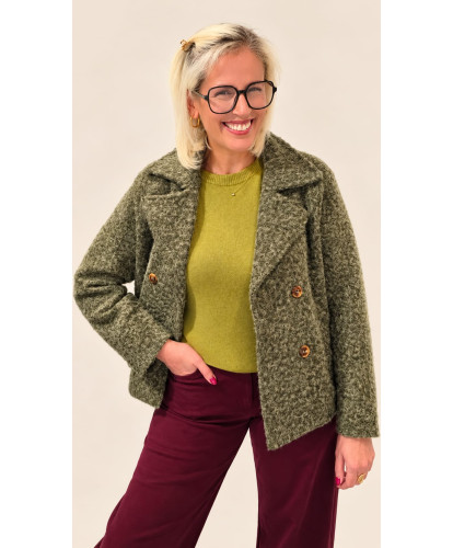 Veste Bouclette Kaki - Clemence