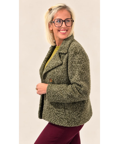 Veste Bouclette Kaki - Clemence