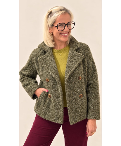 Veste Bouclette Kaki - Clemence