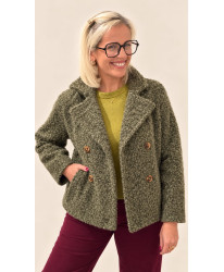 Veste Bouclette Kaki - Clemence