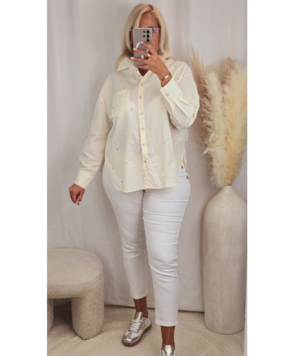Chemise Oversize Beige...